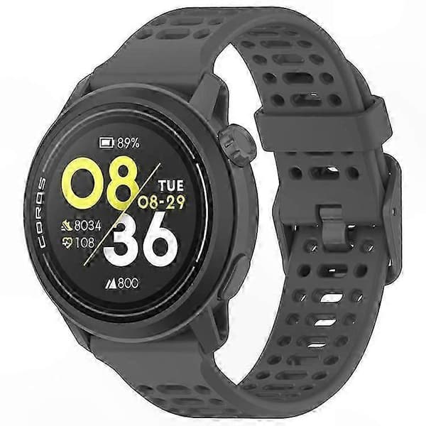 【BQ】Justerbar silikone urrem til Coros Pace 3, holdbar udskiftningsrem DarkGrey