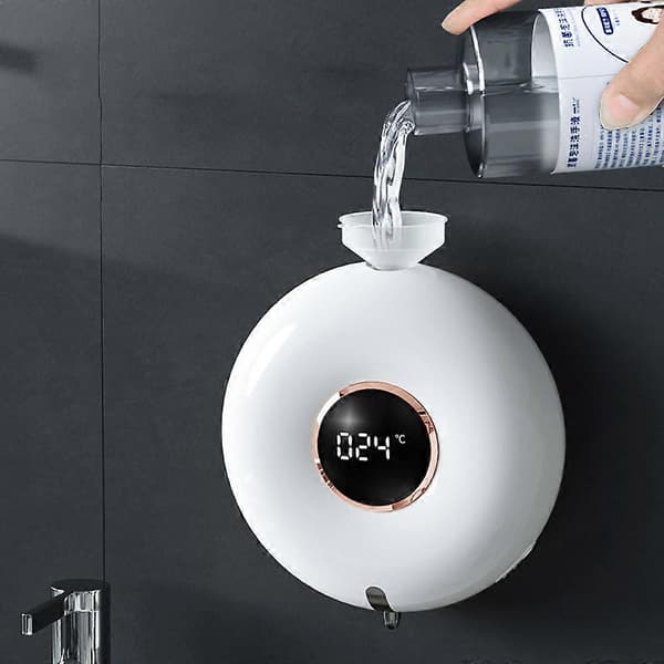 Veggmontert skumsåpedispenser - infrarød smart sensor såpemaskin White