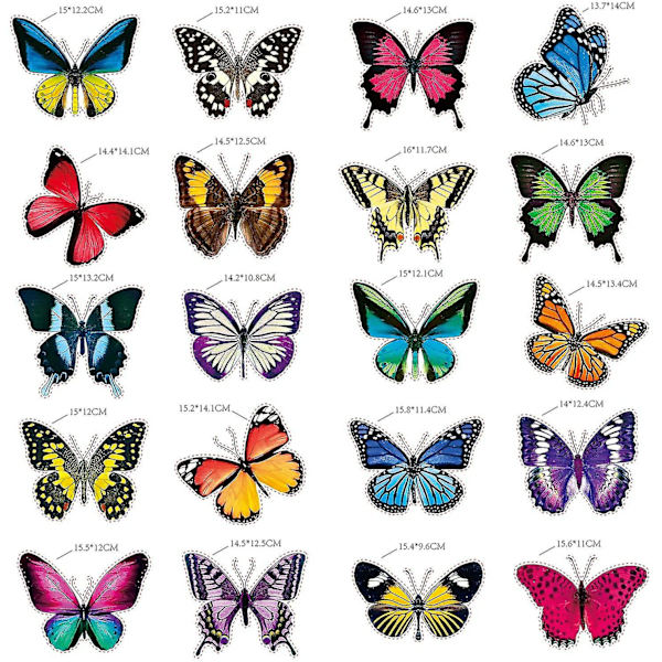 20 Butterfly Window Adhesive Decal