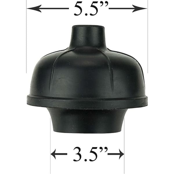 Rubber Toilet Plunger, Double Thrust, Heavy Duty, Commercial Grade with Wooden Handle