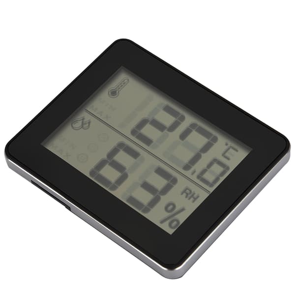 Digital indendørs temperatur- og luftfugtighedsmåler (sort)