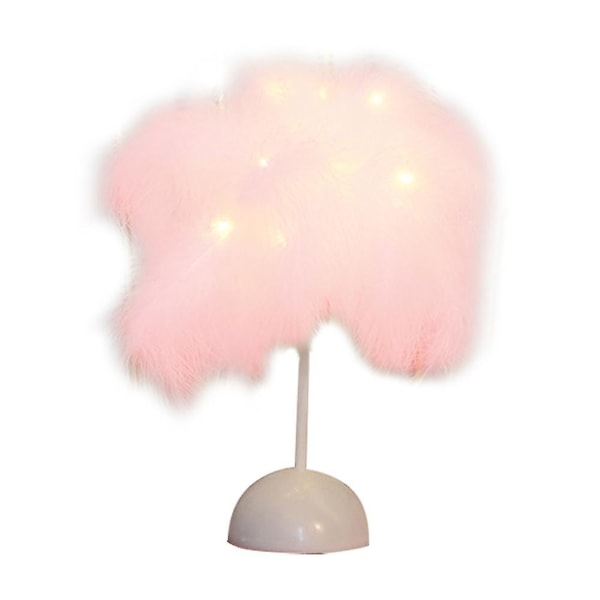 Sängbordslampa Fjäder Led Vardagsrum Sovrum Bröllop Gör-det-själv Skrivbordsljusinredning Pink