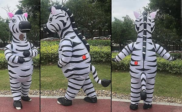 【BQ】Oppustelig Zebradragt, Voksen
