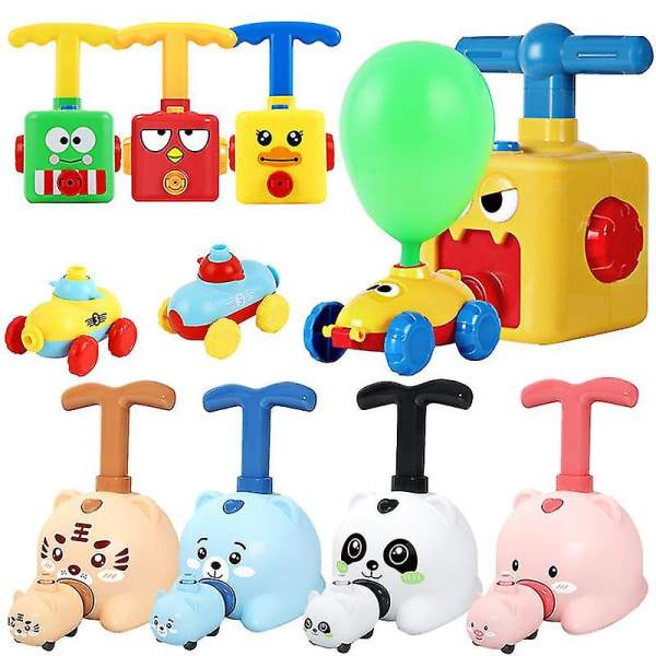 Hhcx-car Balloon Toys Decoration Fun Inertia Balloon Power Educational Game Kids Children Boys Girls Birthday Christmas Gifts 6pcs balloons