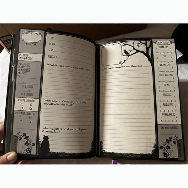 【BQ】Journals Waiting for The Night Journal, Gotisk inspireret, Journal til læsning