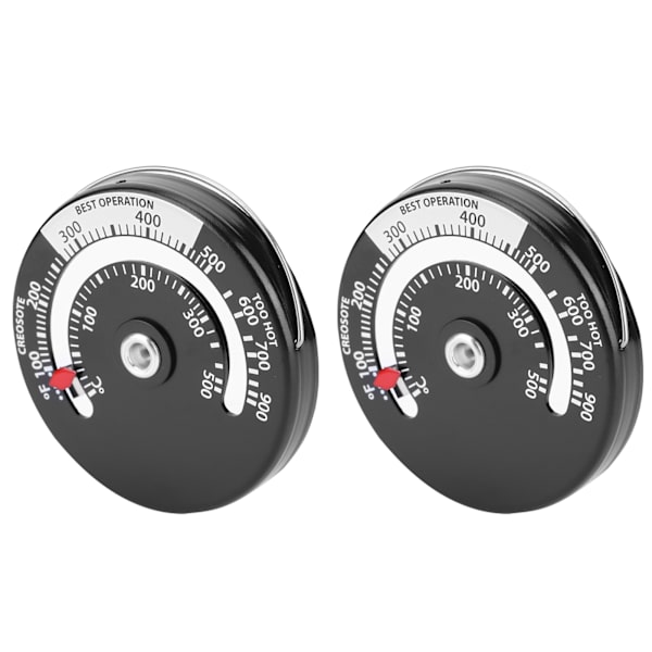 2 st Magnetisk Termometer Eldstad Ugn Kök Temperaturmätare