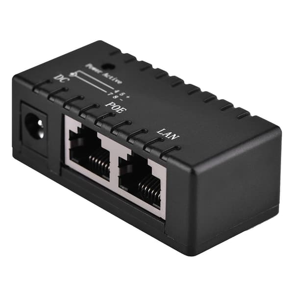 Power over Ethernet -jakaja - Musta