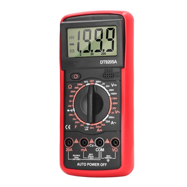 Smart Digitalt Multimeter LCD-skjerm Multifunksjonell Kretsdeteksjonsmåler Husholdningsrød