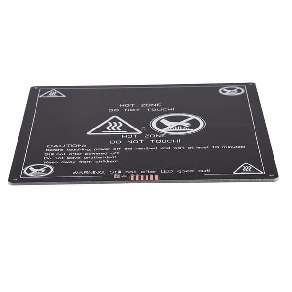 Varm seng i aluminium til 3D-printer - 12V, 220x220mm