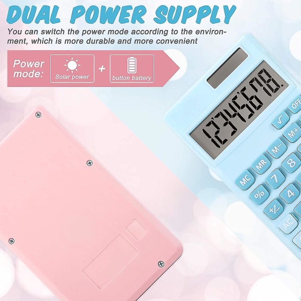 2 styks Basic Standard Lommeregner Mini Digital Desktop Lommeregner