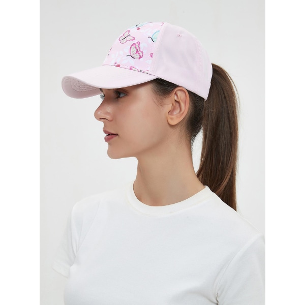Mote utendørs sport baseball cap rosa sommerfugl S size (20inch)