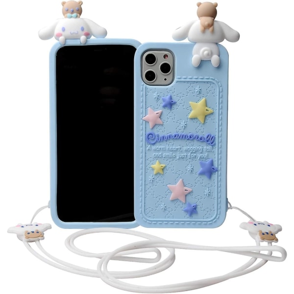 Liangnv Cartoon Case För Iphone 11 Pro 5.8" 2019, 3d söt mjuk silikongummi skyddande gel bakstycke, kawaii animerat stilfullt läge för barnflicka