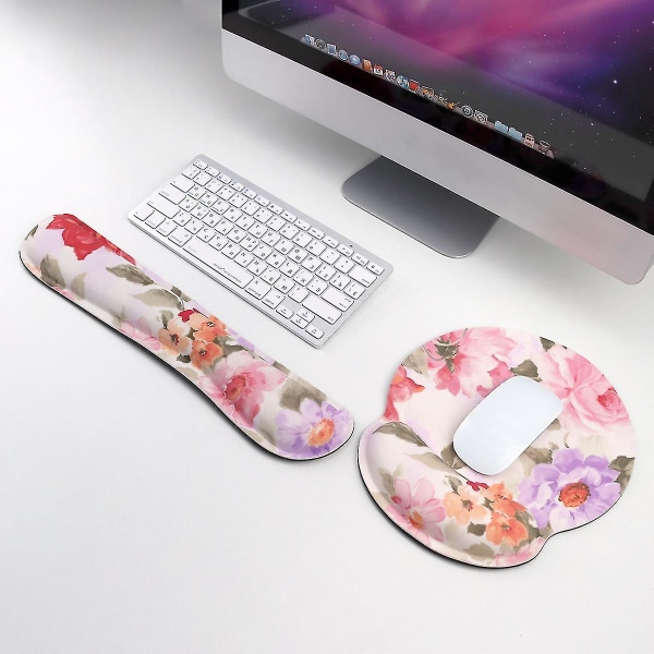 Musmatta Handledsdyna Kudde Memory Foam Musmatta Gummi Tangentbordsdyna Handledsstöd 2-delat set H