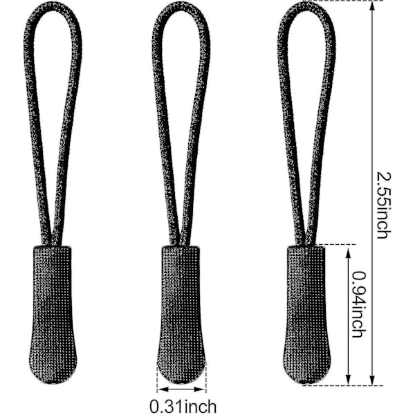 Lynlås Træk Tab Erstatning Metal Lynlås Extender Håndtag Holder 10 stk