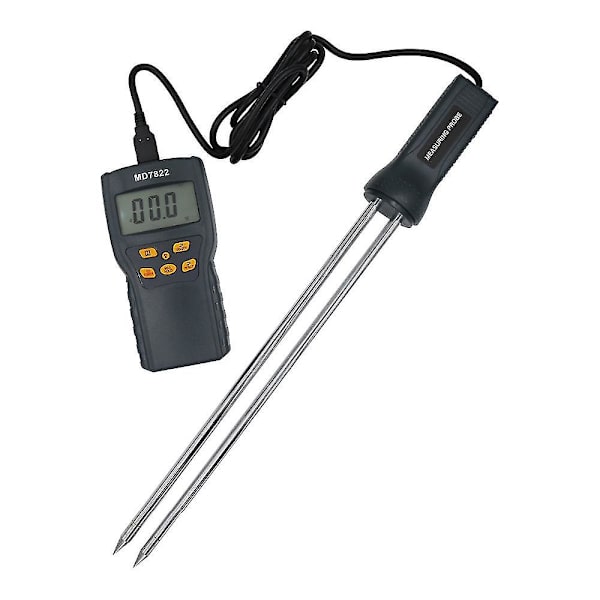 Bærbar LCD-skjerm Digital kornfuktighetsmåler Fuktighetstester Termometer Hygrometer