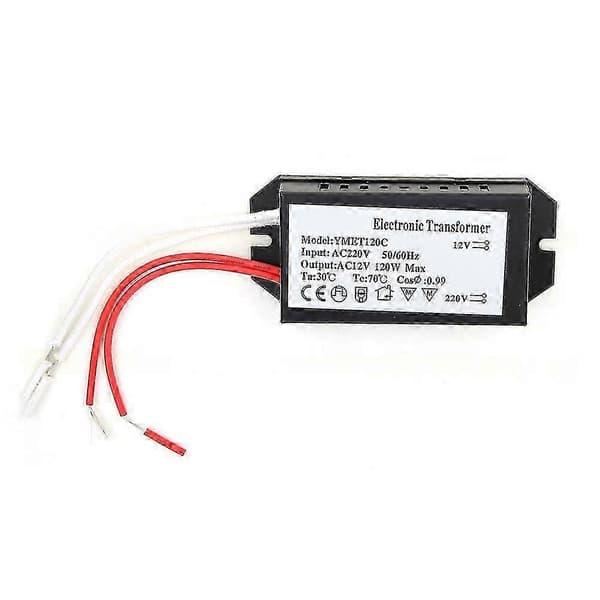 【BQ】220V til 12V Elektronisk Transformator - 20W til 160W Spenningsomformer Strømforsyningsdriver for Halogenlamper 120W