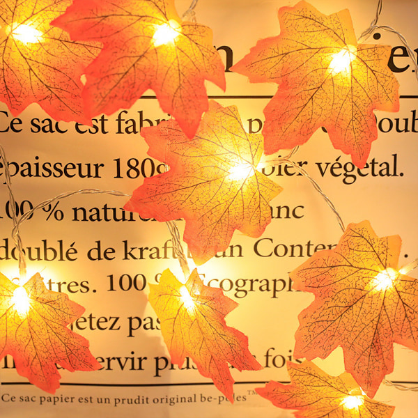 Uusi Maple Leaf Autumn Decoration -valo 6M 40 LED
