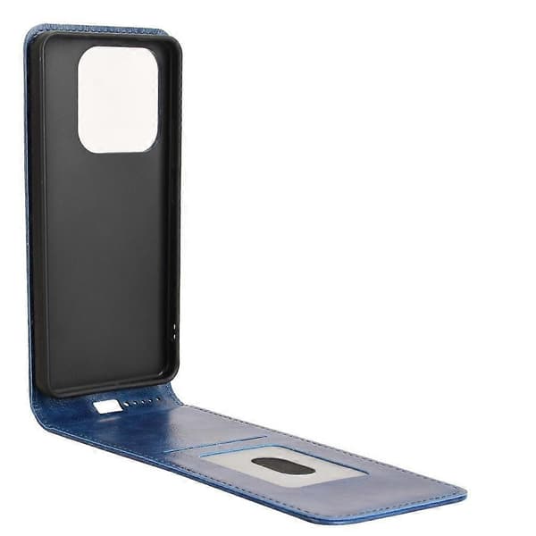 【BQ】Magnetiskt Vertikalt Flip Läder Telefonfodral Blu Blue For Redmi Note 14 5G