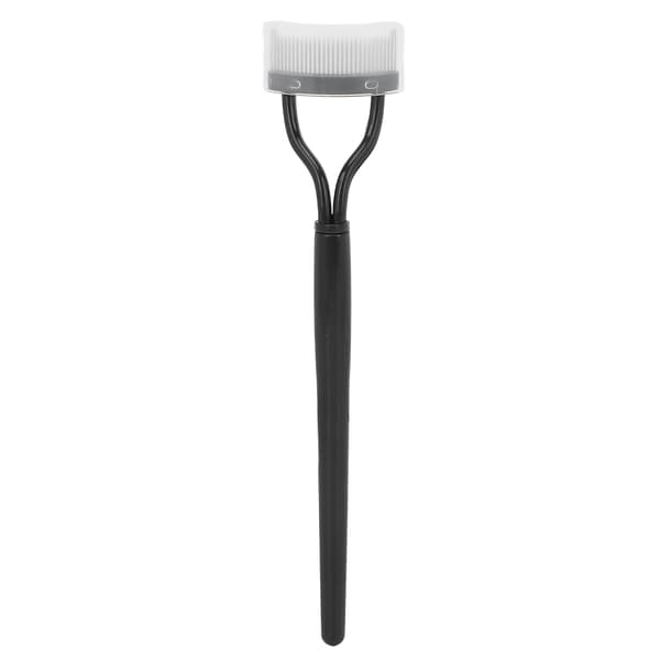 Bent Design Eyelash Separator Rustfrit Stål Materiale Sort Lige Håndtag Skønhedsplejeværktøj