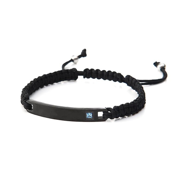 2pcs Stainless Steel Braided Leather Bracelet For Men Women Wrist Cuff Bracelet