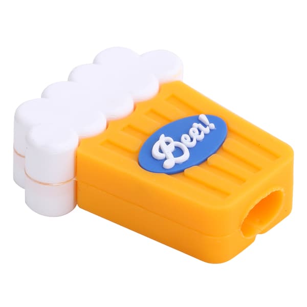 Tecknad Mobiltelefon Datakabel Skyddslina Omslag USB-kabel Bites Saver Protector Gul
