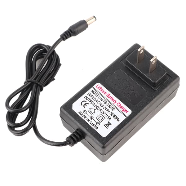 Universal 25,2V 1A Batterilader Strømadapter - Amerikansk Stikkontakt