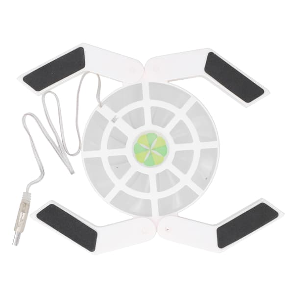 Laptopkjøler med lysende stor vifte USB Notebook Datamaskin Sammenleggbart stativ DRS08 (Hvit)