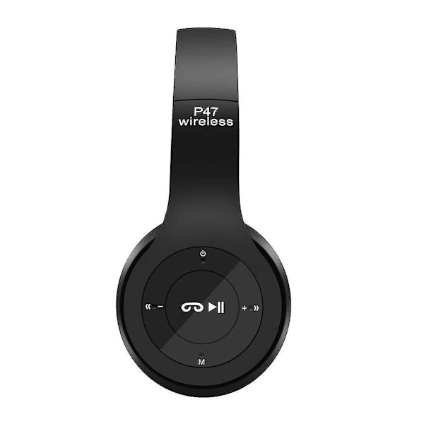 Taitettava langaton kuulokemikrofoni P47 Stereo Bluetooth 4.2 Chip Headphone Support Tf Card Black