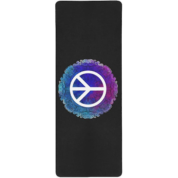 Hippie Mandala Floral Peace Sign Extra Extended Large Gaming Mouse Pad Mat Skrivebords Pad Tastaturmåtte 31,5x12 tommer