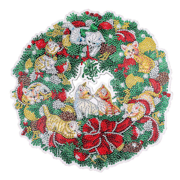 Diamond Painting 5d Christmas Crystal Wreath Kit Full Drill Broderi E