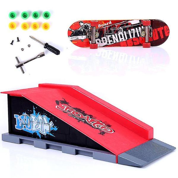 Finger Skateboard Venue Combination Set Mini Finger Board Micro Skateboard Ramp Skateboard Place Play Set B