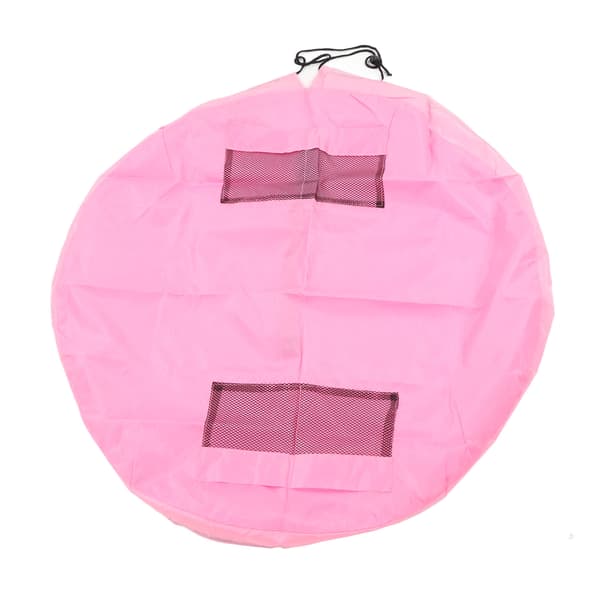 Rosa Vanntett Polyester Leketøyoppbevaringspose Stor Kapasitet Rivsikker Multifunksjonell Snørestrammer
