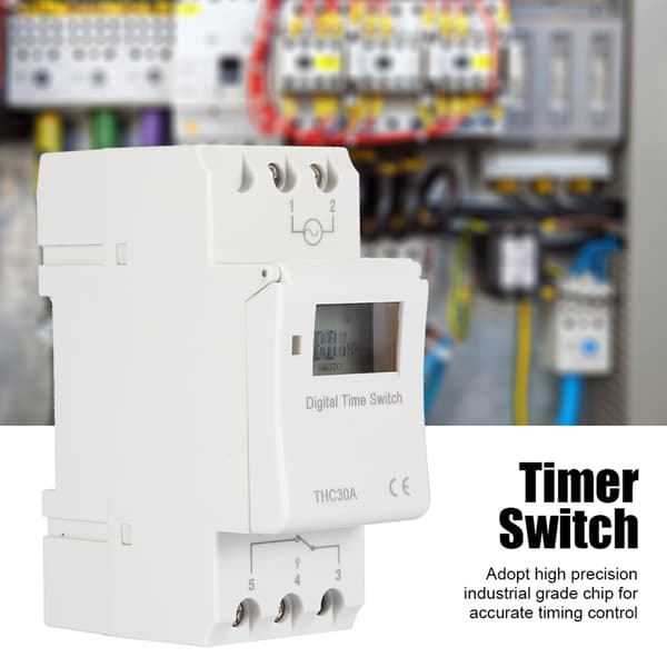 THC 30A Digital Timer Switch Programmerbar Elektronisk Tidsbryter (12V)