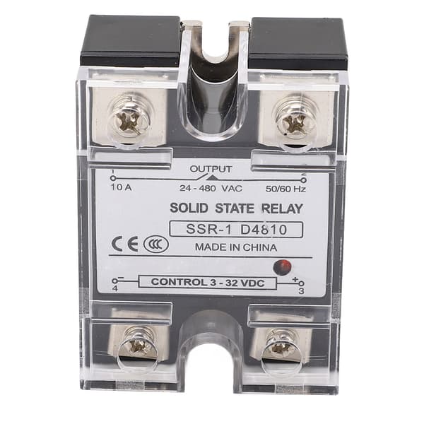 10A Solid State Relé SSR Modul DC Kontroll AC 24-480VAC Lastspenning