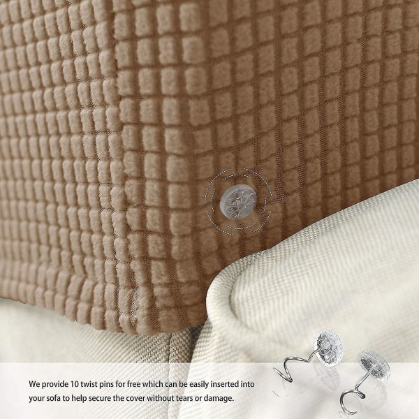 Set med 2 Jacquard Stretch Soffa Fåtölj Armstödsöverdrag