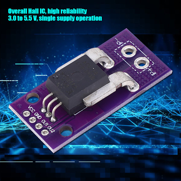Hall Current Module Board ACS758LCB-050B PFF T Lineær Strømsensor 50A 3.3-5V