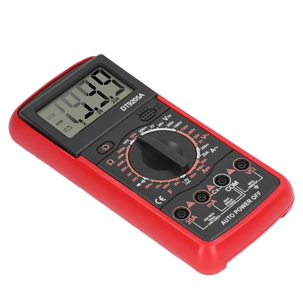 Smart Digitalt Multimeter LCD-skjerm Multifunksjonell Kretsdeteksjonsmåler Husholdningsrød