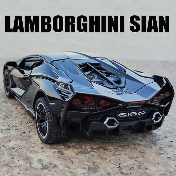 Hhcx-ny 1:32 Alloy Lamborghinis Sian Sports Car Model Diecast Sound Super Racing Collection Toy Pull Back Julegave til barn sian blue