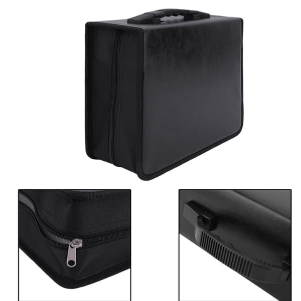 【BQ】400 stk. high-end PU-simuleringslæder CD-taske, DVD-opbevaringstaske