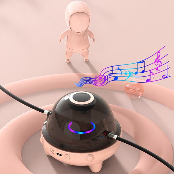 Älykäs sähköinen Bluetooth LED -hyppynarukone sisä- ja ulkokäyttöön, pinkki