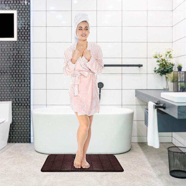 Badematter Sklisikker dusjmatte Absorberende liten teppedørmatte Inne i kjøkkentepper Black 50*80CM