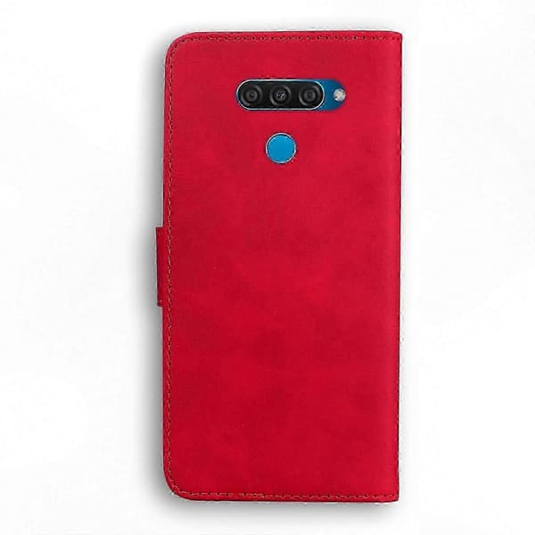 【BQ】LG K50 Q60 Flip Läderfodral Mjukt Skyddsfodral Red