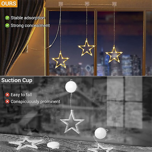LED Christmas Decorative Lamp Snowman Santa Claus Window Star Lamp