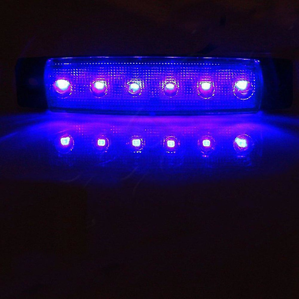 10x 6 Led 3.8 sivumerkkien välys Vaaleansininen perävaunun valot 12v kuorma-autojen linja-autojen ohjaamo Rv-kuorma-autojen ulkoinen