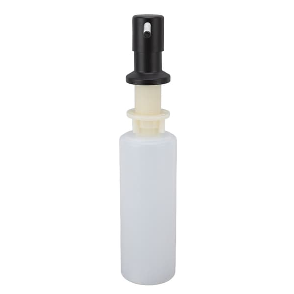 300 ml køkkenvask sæbedispenser i rustfrit stål, 360 graders rotation, multifunktionel sort