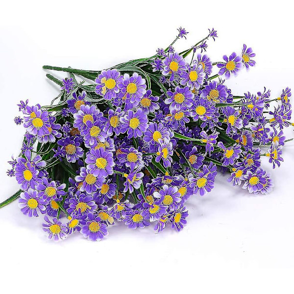4 kpl Tekokukkia Tekokukat Tekokukat Vihreät Muovipensaat Tekokukat sisätiloissa ulkokäyttöön (valkoinen) Purple