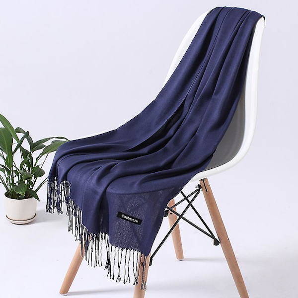 Muoti Yksivärinen 2022 Naisten Huivi Talvi Hijabit Tupsut Pitkät Lady Huivit Cashmere Kuten Pashmina Bandana Huivit Käärii Echarpe FYR110-18