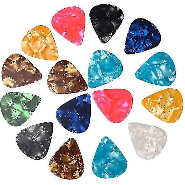 20 stk 0,71 mm guitar picks abstrakt kunst farverige guitar pick plekter til bas akustiske guitarer Tilfældig farve