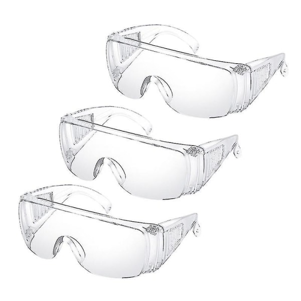 3 stk Kjøkken Anti-sprut briller Spytt Baffle Øyebeskyttelsesbriller (gjennomsiktig)
