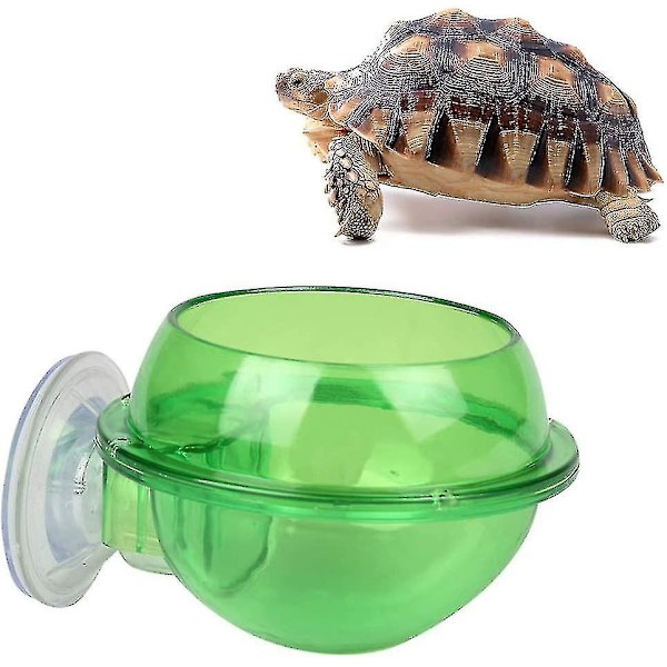 2 st sugkopp reptilmatare Anti-escape Reptil matskål (grön)